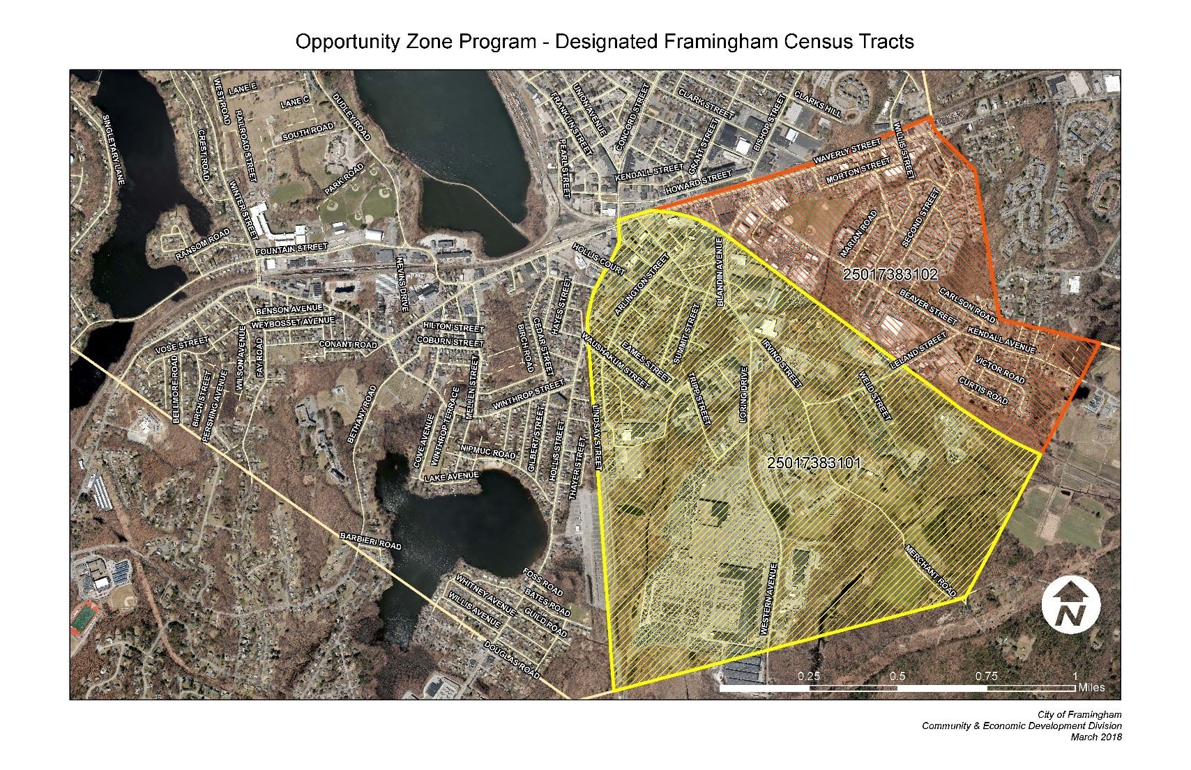 Opportunity Zone Program - Designated Framingham Census Tracts