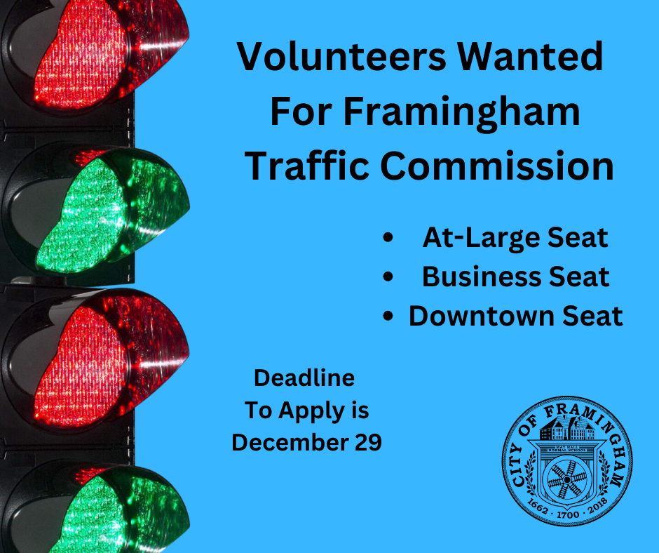 City Seeking Volunteers for the Framingham Traffic Commission