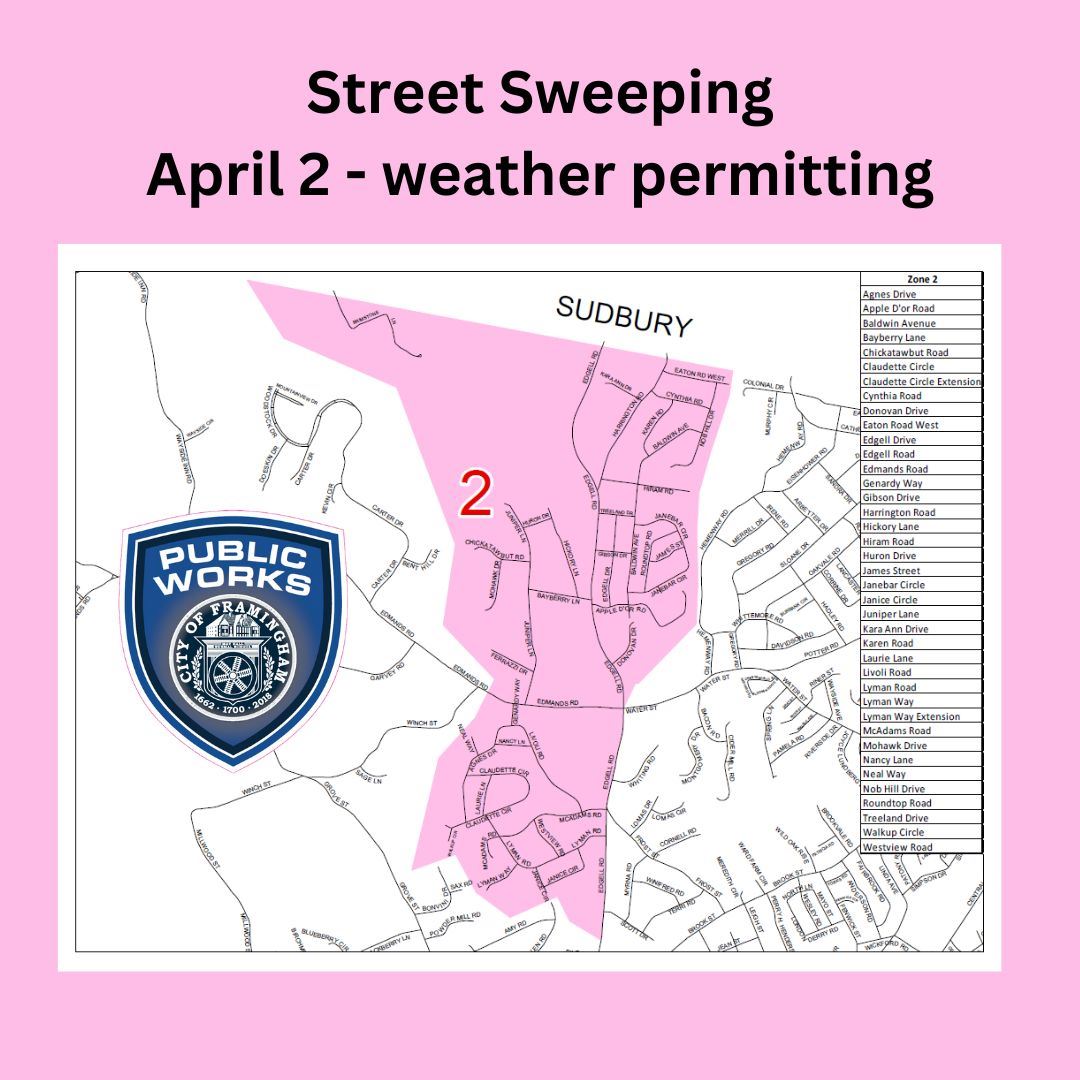 Map of street sweeping area for Zone 2 for 2024