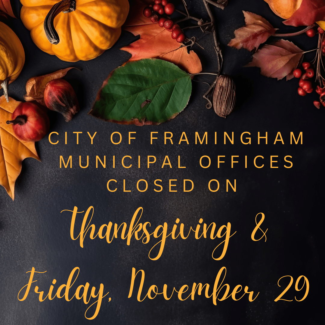 Municipal offices closed on Thanksgiving & Friday, November 29