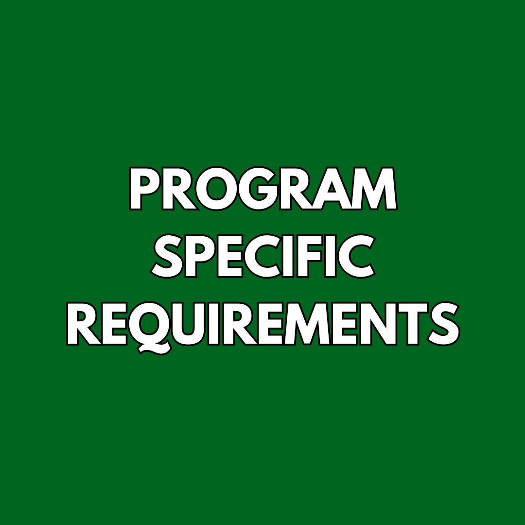 Program specific requirements