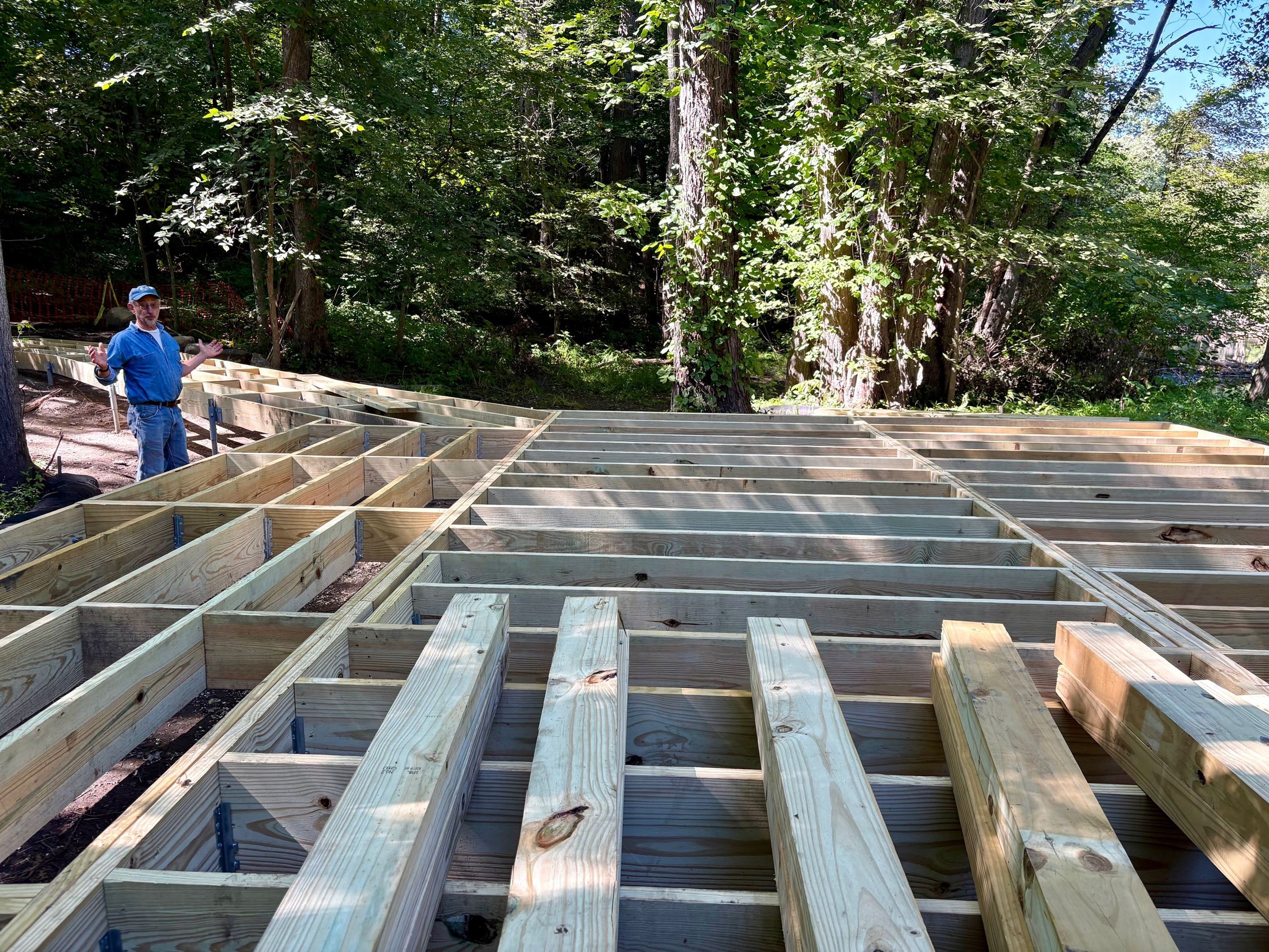 Conservation Commission Vice Chair Steve Weisman and one of the ADA-accessible lookouts