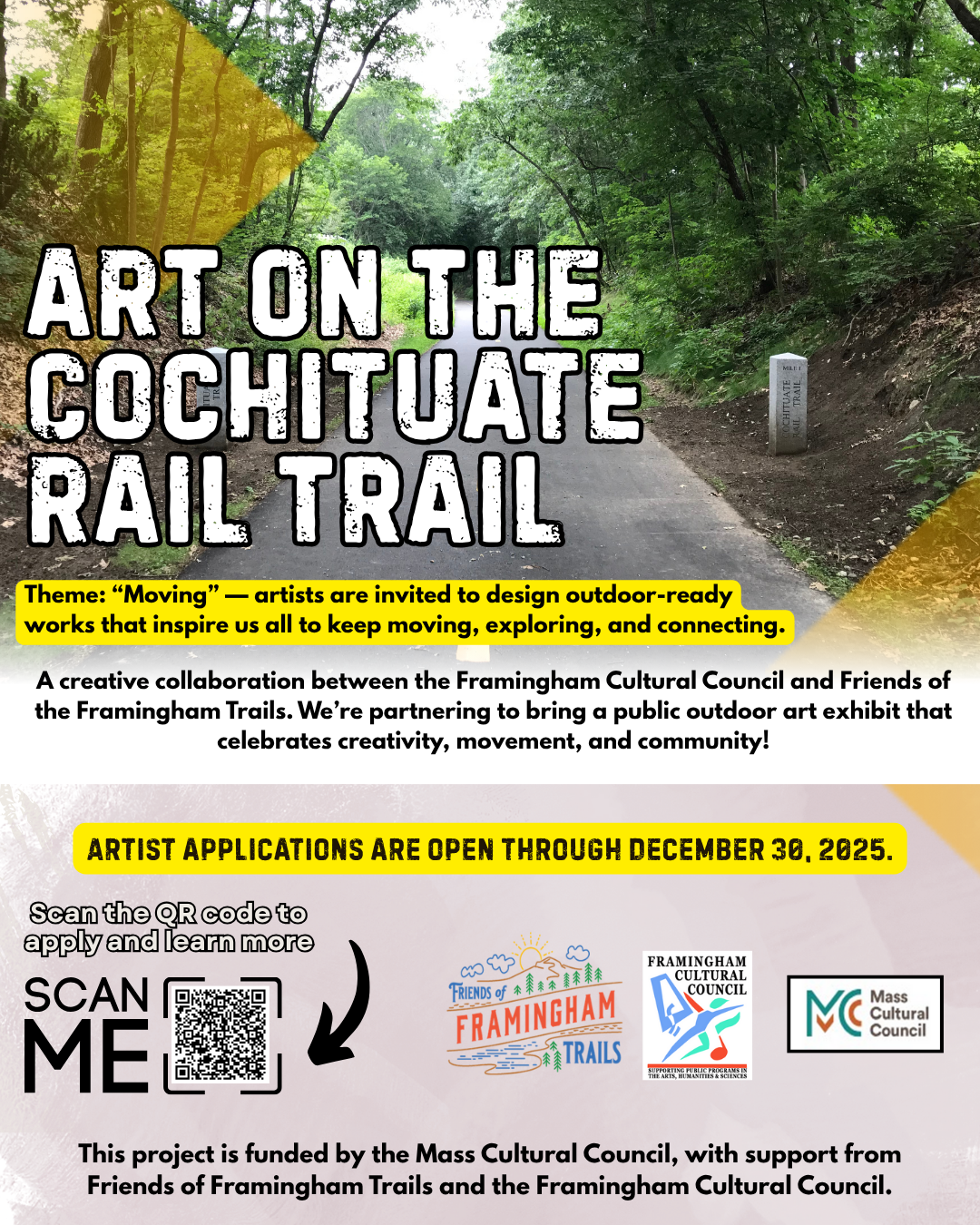 Calling for Artists to Submit Art for the Cochituate Rail Trail