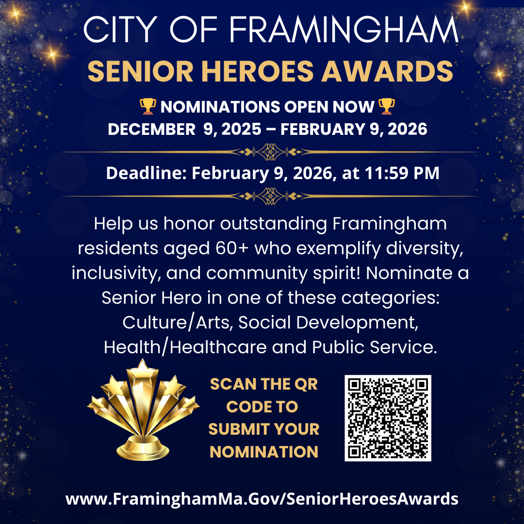 Call for Senior Heroes nominations with QR code and City seal 2026 - english version