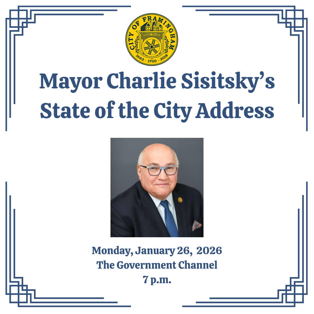 2026 State of the City 1/26/26 with photo of Mayor Sisitsky at 7 p.m.