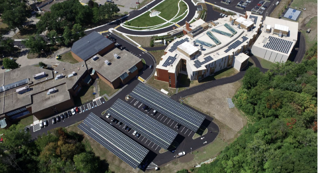 Birds Eye View of Fuller Middle School Solar PV System