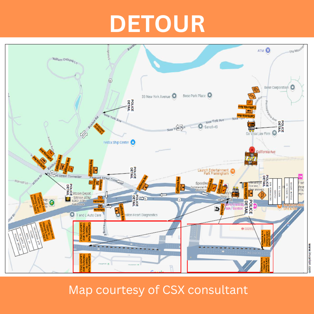 CSX california detour april 2025