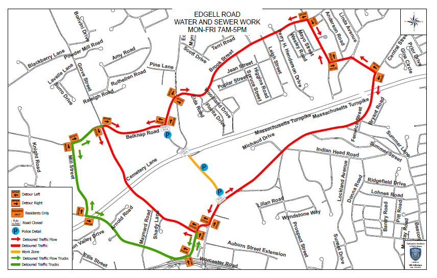 edgell road detour starting July 23 2025