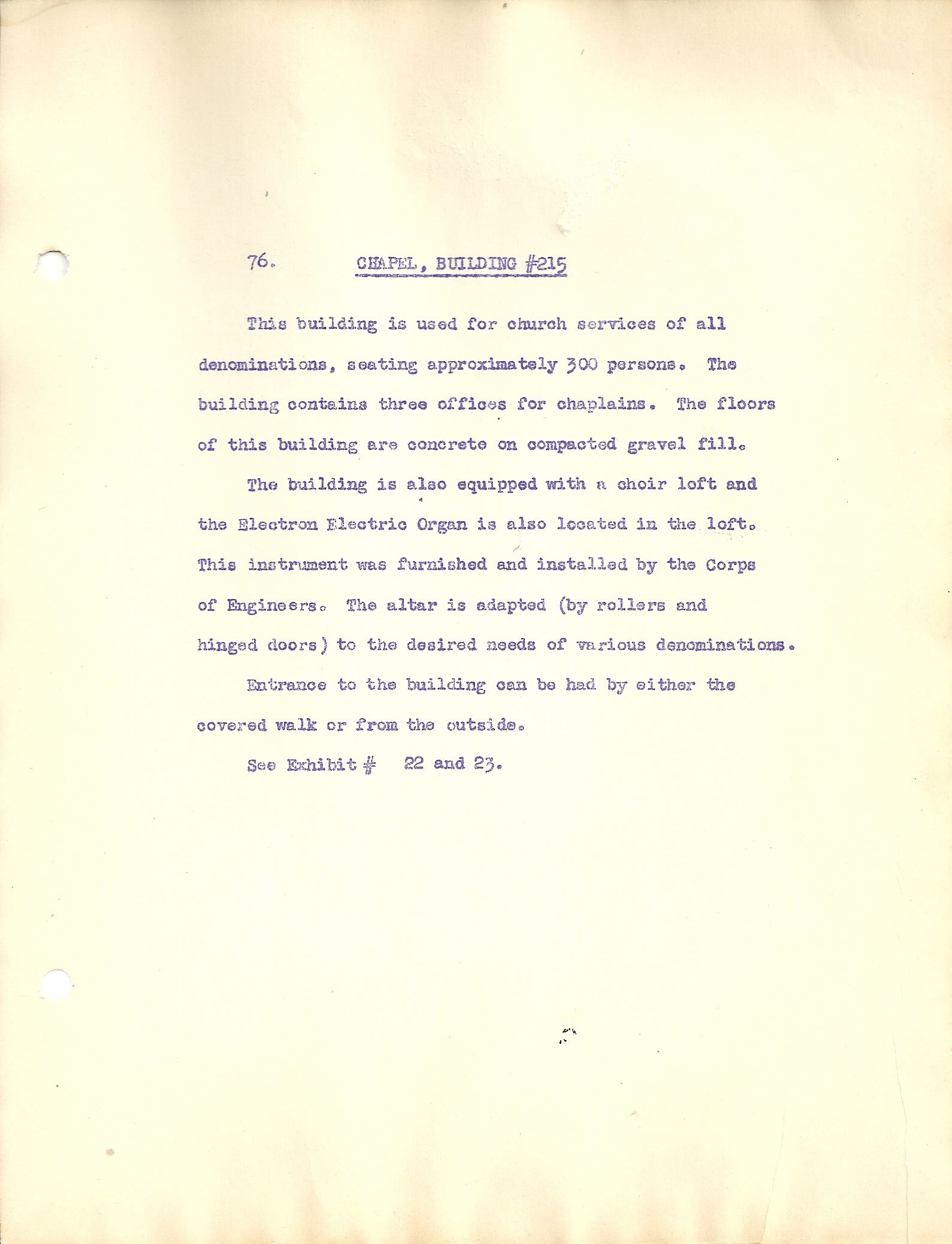 Chapel, Building #215